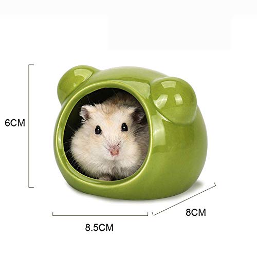 Chuqiantong Mini Hamsters House Pet Hideout Hut Cave,Small Animal Ceramic Critter Bath Toy, Ideal For Dwarf Hamsters And Gerbils