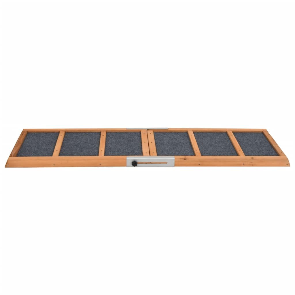 vidaXL Green Dog Ramp - Solid Fir Wood and Non-Slip Asphalt Surface for Sturdy, Safe, and Convenient Pet Assistance
