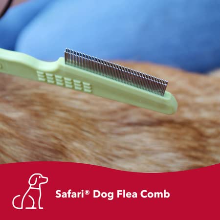 Coastal Pet Safari Double Row Comb - Helps Dry Skin - For Flea Prevention And Detection In Pets With Short And Long Hair