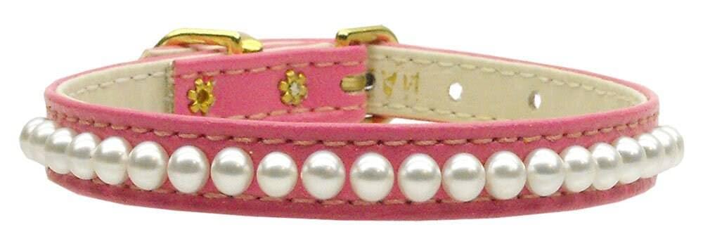 Dog, Puppy & Pet Collar, 3/8&quot; Wide Pearl - 10 - Blue