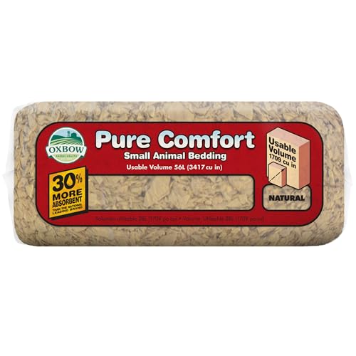 Oxbow Pure Comfort Small Animal Bedding - Odor & Moisture Absorbent, Dust-Free Bedding For Small Animals - Natural, 28 Liter Bag