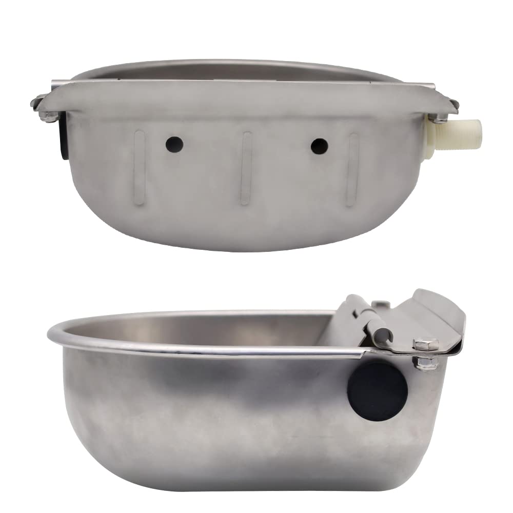 Automatic Dog Feeder Trough Bowl Dispenser Waterer For Pet Dog Horse Cattle Goat Sheep Water Stainless Steel Farm Tool