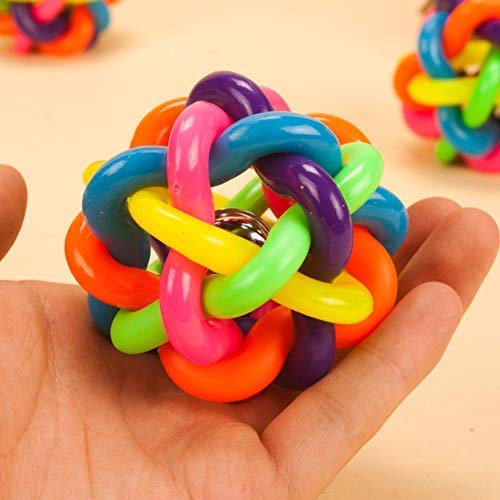 Dog Trust Dog Rubber Sound Ring Ball Multi Color Rubber Rubber Toy, Squeaky Toy, Chew Toy, Ball for Dog