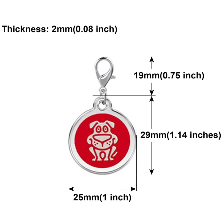 Personalized Funky Dog Design Pet Id Tags With Quick Tag Clip - Happy Pet Id Tags, Puppy Name Tag, Dogs Id Tag, Laser Engraved P