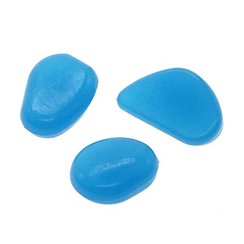 Oubest Fish Tank Rocks Glow Blue/Glow In The Dark Pebbles For Garden/Fish Tank/Aquarium/Plant Pots/Bonsai Walkway/Driveway 200Pcs