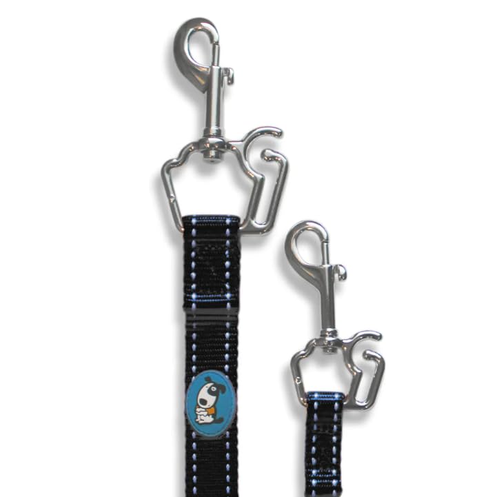 ThunderLeash No-Pull Dog Leash (Small (12 to 25 lbs), Black)