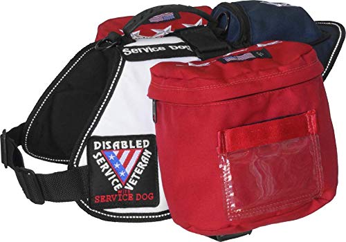 Activedogs Patriotic Tri-Pack Service Dog Harness Vest + Side Packs + Service Dog Patches (Small 22''-25'' Girth)