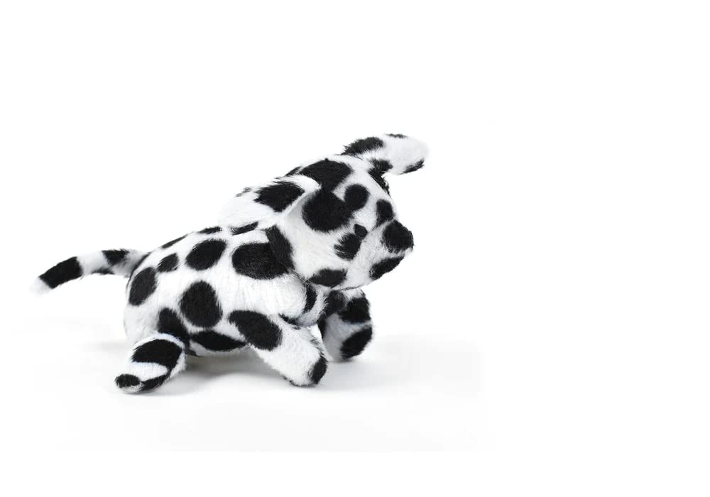 Oscar Newman Dalmatian Pipsqueak Toy, 5-Inch Length, Black And White