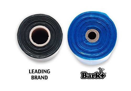 1200 Bark+ Dog Bags Poop Bag, 4 Pack, Blue Color, Large Size 8''X13'', Park Waste Station Refill Rolls, Hoa Pet Puppy Stands
