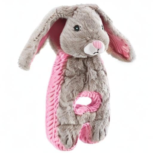 Charming Pet Cuddle Tugs Bunny Plush Squeaky Dog Toy