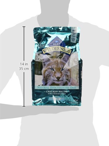 Blue Buffalo Wilderness Natural Hairball Care Dry Cat Food for Indoor Cats, High-Protein & Grain-Free Formula, Chicken, 5-lb. Ba