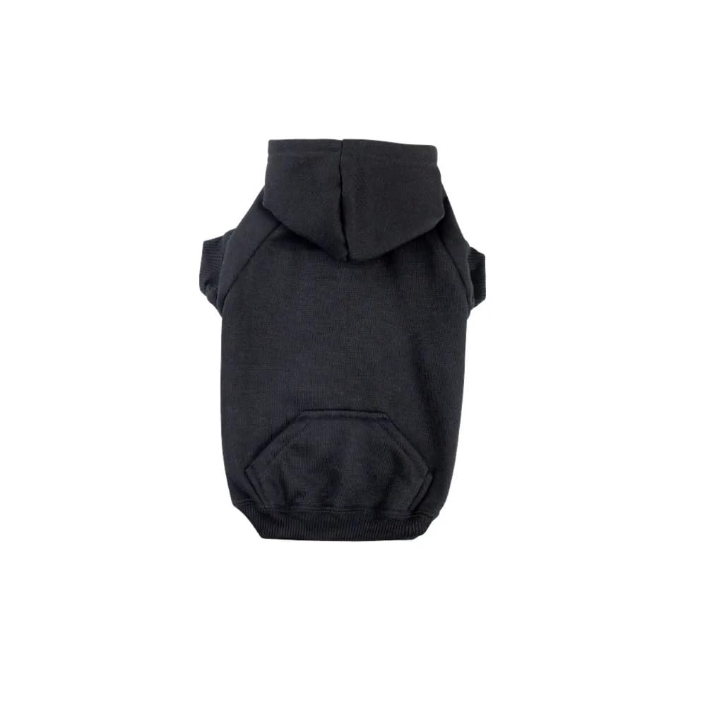 Zack & Zoey Basic Hoodie For Dogs, 16' Medium, Jet Black