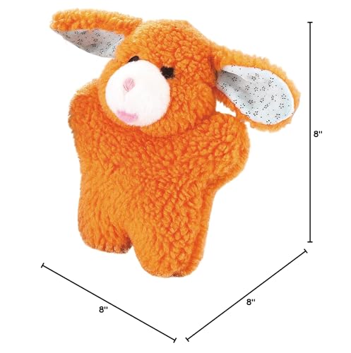 Zanies Cuddly Berber Baby Bunny Dog Toys, Orange 8-Inch