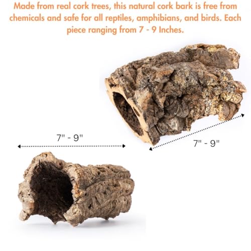 Gal  pagos (05505) Natural Cork Bark for Reptiles - Ideal for Bearded Dragons, Snakes, and Geckos - Climbing Accessory for Terra