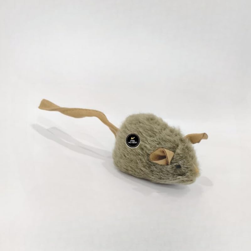 Psk Pet Mart Interactive Mouse Toy For Cats And Kittens, Reacts To The Slightest Touch, Realistic Fur Design With Tail, Engaging
