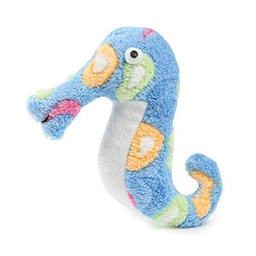 Zanies Sea Charmers Dog Toys Ocean Creature Squeak Toy Seahorse Fish Stingray Sets Too (Peach Stingray)