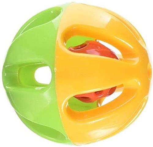A&E Cage Co. Large Round Rattle Foot Bird Toy [Set Of 3]