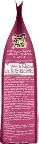 Purina Fancy Feast Dry Cat Food Filet Mignon Flavor with Seafood and Shrimp - 3 lb. Bag