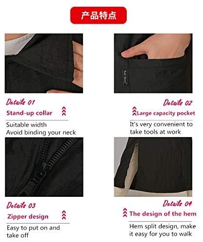 Dhxyzzb Waterproof Salon Smock Jacket Dog Pet Grooming Smock Hairdresser Smock Barber Apron For Men Women(L)