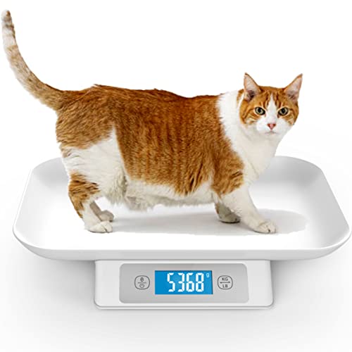 Digital Pet Scale For Puppy And Cats, Puppy Whelping Supplies Scale, Weigh Capacity 33 Lbs (0.03Oz), Removable Tray Size 13.4 X 