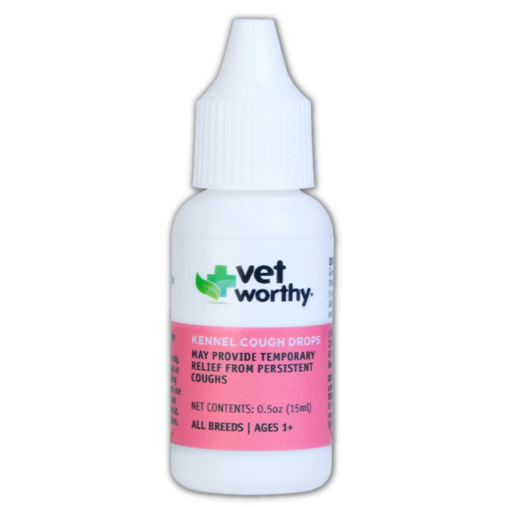 Vet Worthy Kennel Cough Drops for Dogs - Dog Supplement for Dry Kennel Cough Relief - Dog Cough Remedy with Drosera Rotundifolia
