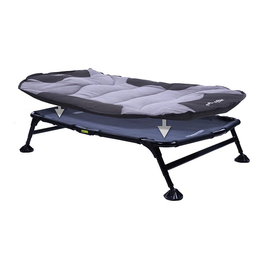 Momarsh Elevated Dog Cot With Washable Soft Pad & Folding Frame For Travel & Home Use | All In One Home Cot With Non Slip Feet |