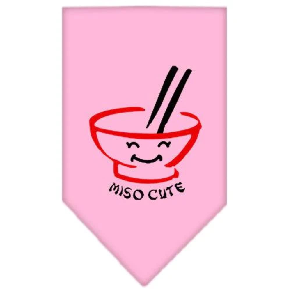 Mirage Pet Products Miso Cute Screen Print Bandana, Small, White