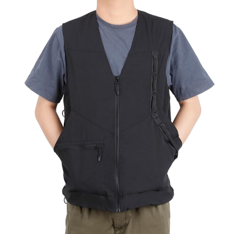 Dog Handler Training Vest With Multi Pockets, Pet Trainer Clothes Black Trainer Vest With Adjustable Waist, Lightweight And Brea