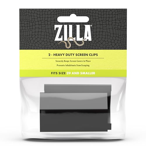 Zilla Reptile Terrarium Heavy Duty Fresh Air Screen Clips, 2 Pack, Small