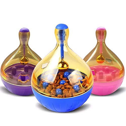KituPet Cat Tumbler Treat Ball | Pet Toy | Pet Food Toy | Pet Food Feeder | Play Toy for Puppy Feeding (1pcs, Color May Vary)