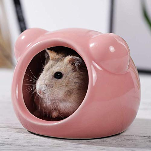Chuqiantong Mini Hamsters House Pet Hideout Hut Cave,Small Animal Ceramic Critter Bath Toy, Ideal For Dwarf Hamsters And Gerbils