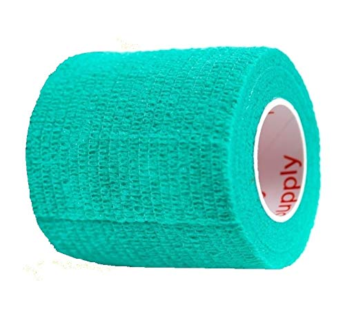 2 Inch Vet Wrap Tape Bulk (Teal) (Pack of 6) Self Adhesive Adherent Adhering Flex Bandage Grip Roll for Dog Cat Pet Horse