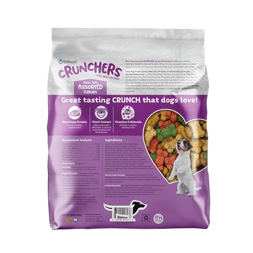 Blue Seal Kent Entrust Crunchers - Small Dog Treats, Assorted Flavors - Crunchy Oven Baked Biscuits with Premium Ingredients, He