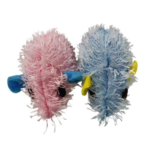 Dog Trust Shaggy Mouse Cat Toy For Cats And Kittens, 3 Pcs