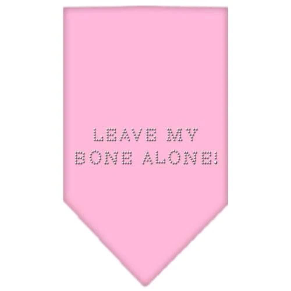 Pet and Dog Bandana Rhinestone, "Leave My Bone Alone" Purple Small