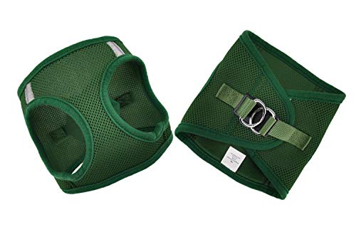 Doggie Design No Choke Dog Harness - Simple Step-In And Go Dog Vest For Small, Medium, And Large Breeds - Breathable Mesh Polyester Pet Harness - Dark Forest Green - Xs