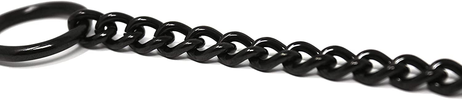 Herm Sprenger Black Stainless Steel Choke Collar for Dogs - 26in (65cm) No-Pull Slip Chain - Durable Metal Training Tool