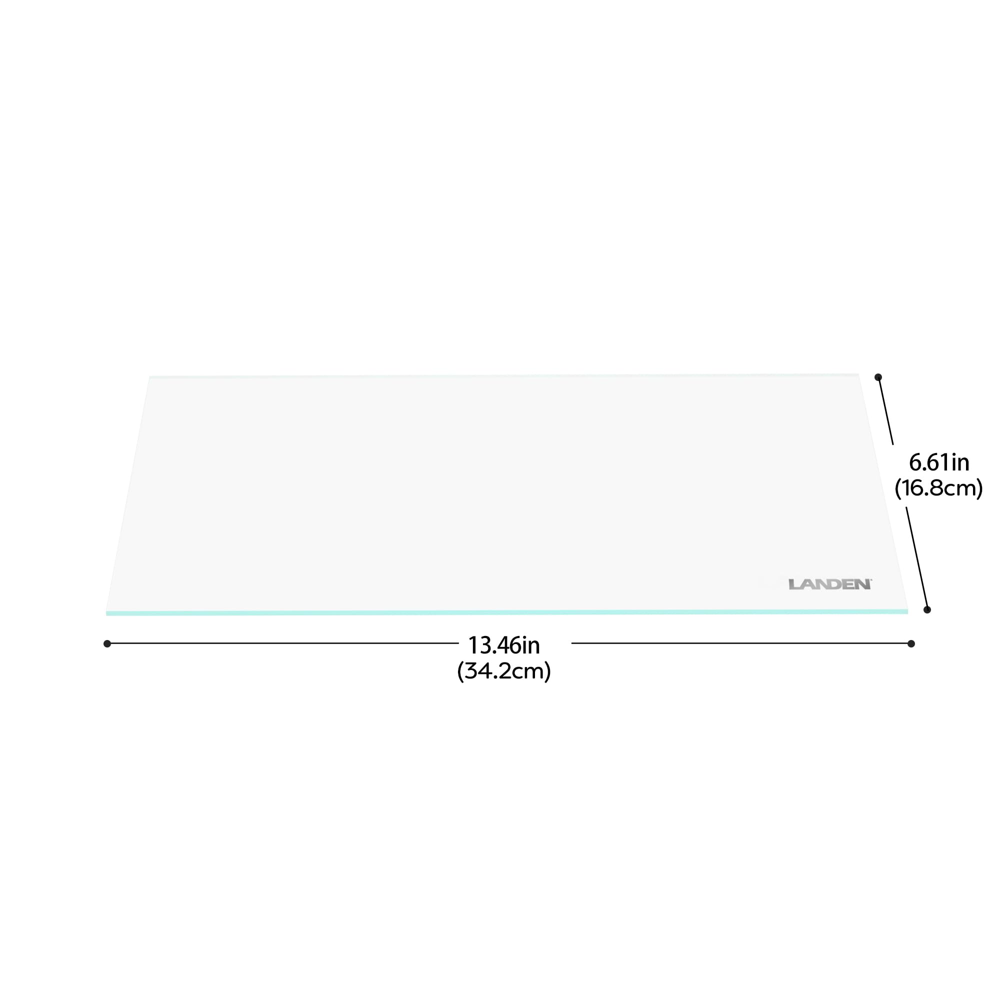 Landen 4Mm Thick Clear Glass Aquarium Lid, Includes 4 Clips For Secure Placement, 342 X 168Mm(13.46X6.61 Inches For 350-354Mm In