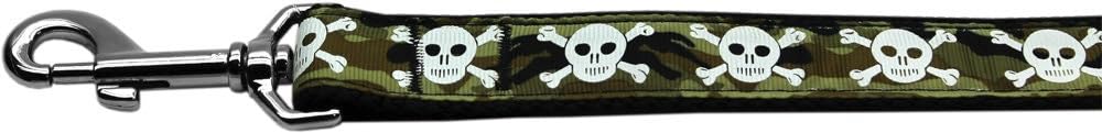 Pet Dog & Cat Nylon Collar or Leash, "Camo Skulls" 5/8" w x 6 ft. leash