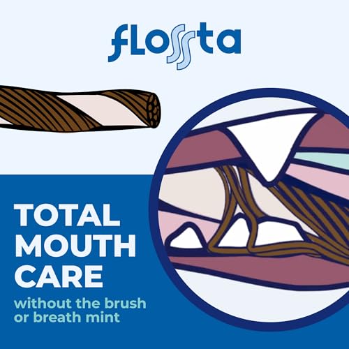 N-Bone FLOSSta Dual Action Dental Chews Mint Flavor, 6.4-oz Bag