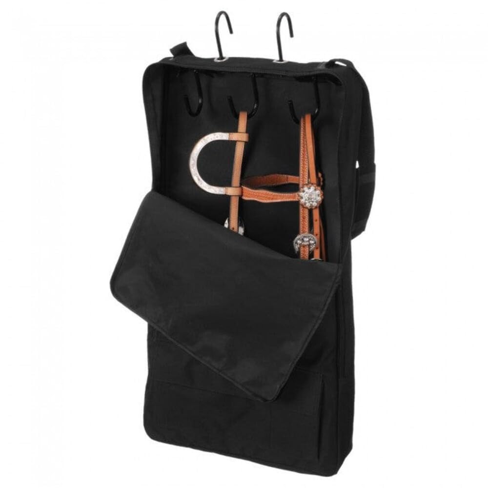 Tough 1 Bridle/Halter With 3 Prong Tack Rack, Navy Blue , 16 X 30