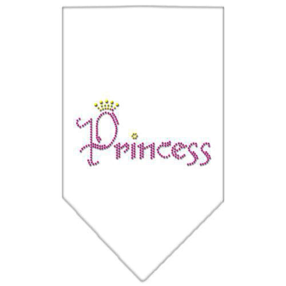 Mirage Pet Products Princess Rhinestone Bandana, Small, White