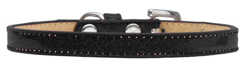 Mirage Pet Products Plain Ice Cream Dog Collar, Size 8, Black