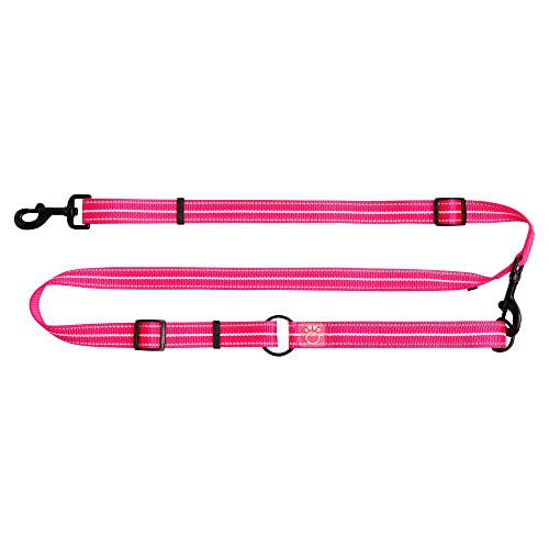 Gf Pet Reflective Eezy Dog Leash, Neon Pink, 6 Ft. Long, 5/8 In. Wide