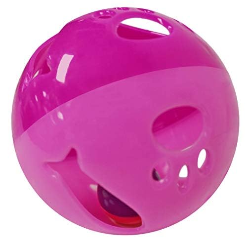LOVINPUP Cat Ball Toy with Bell Larger Size, Bells Jingle as Balls Roll, Cat Toy for Small or Large Cats, or Other Animals (Pink