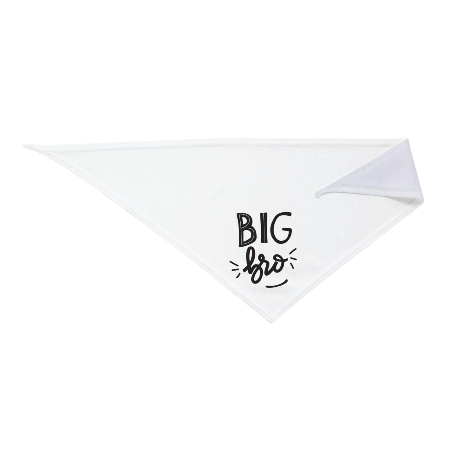 Vercosee Big Brother Dog Bandana, Reversible, Baby Announcement, Gift For Dog Lover Owner (White-New)