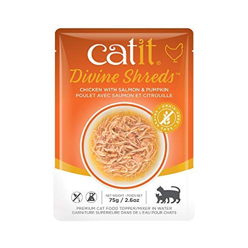 Catit Divine Shreds Premium Cat Food Topper, Chicken, 12 Pack, 1 Count, Model 44689
