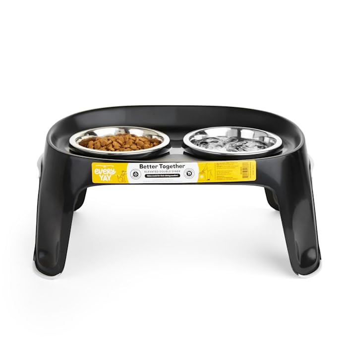 Everyyay Dining In Elevated Double Diner Dog Feeder, 4 Cups