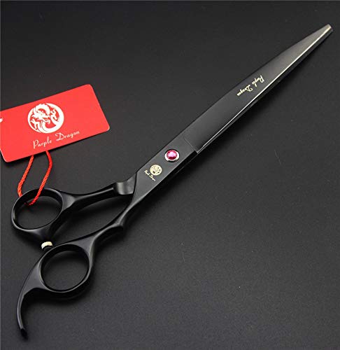 Purple Dragon 8 Inch Professional Pet Grooming Scissors Sets Dog Grooming Shear 1 Pc Straiht & 1 Pcthinning & 2 Pcs Curved Sciss
