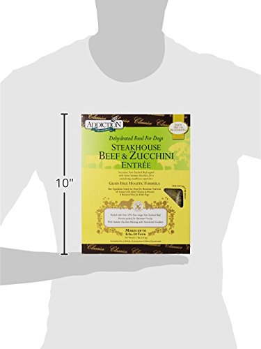 Addiction Steakhouse Beef & Zucchini Air-Dried Grain-Free Dog Food - Complete Meal or Topper with Natural Ingredients for Digest